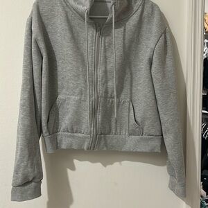 Gray Zip-Up Hoodie